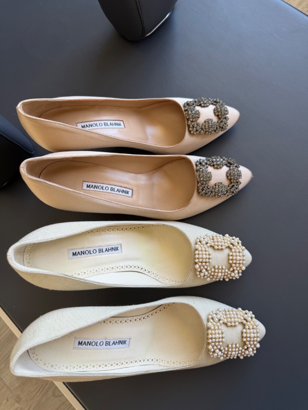 Manolo Blahnik Hangisi 2-Pair Bundle | Size 37.5 | Like New